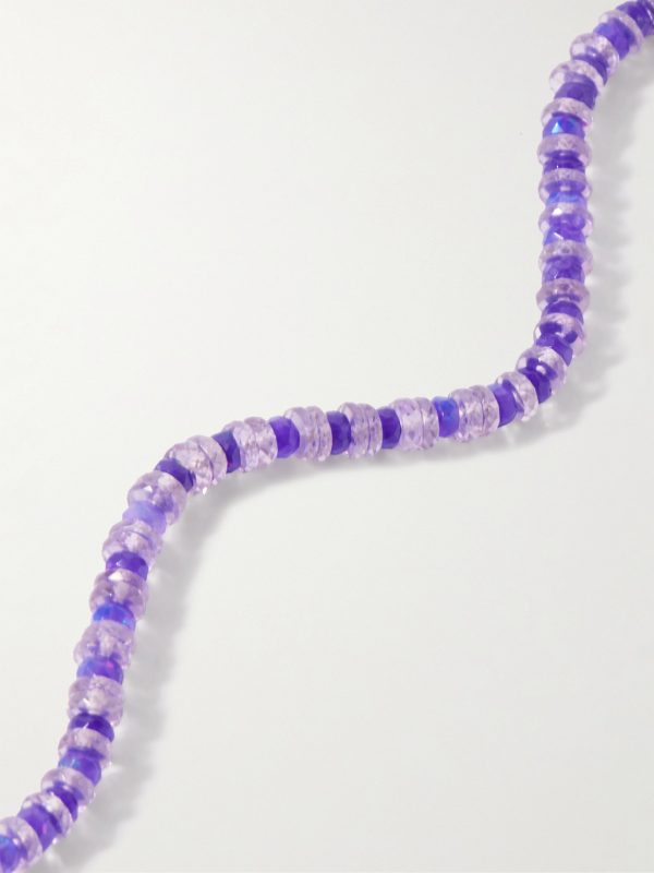 Clearwater Silver, Amethyst, Ethiopian Opal and Lapis Lazuli Beaded Necklace - CU Clearwater Silver, Amethyst, Ethiopian Opal and Lapis Lazuli Beaded Necklace - CU