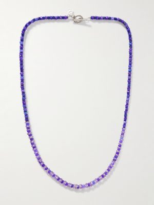 Clearwater Silver, Amethyst, Ethiopian Opal and Lapis Lazuli Beaded Necklace Clearwater Silver, Amethyst, Ethiopian Opal and Lapis Lazuli Beaded Necklace