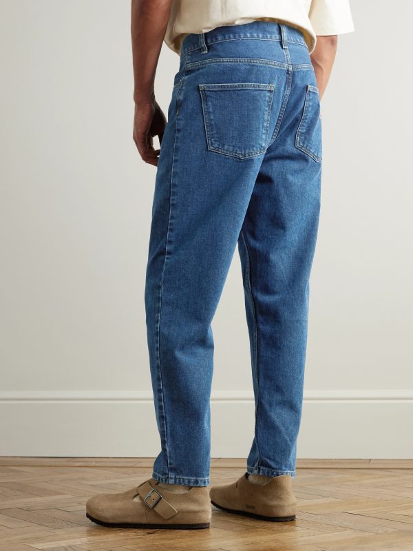 Newel Tapered Logo-Appliquéd Jeans - BK Newel Tapered Logo-Appliquéd Jeans - BK