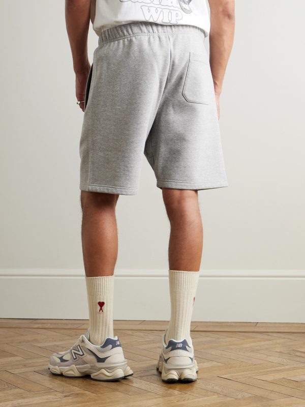 Chase Straight-Leg Logo-Embroidered Cotton-Blend Jersey Shorts - BK Chase Straight-Leg Logo-Embroidered Cotton-Blend Jersey Shorts - BK