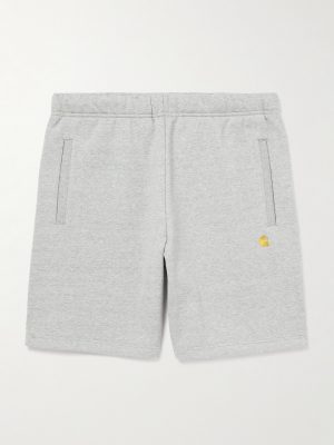 Chase Straight-Leg Logo-Embroidered Cotton-Blend Jersey Shorts