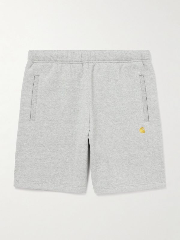 Chase Straight-Leg Logo-Embroidered Cotton-Blend Jersey Shorts Chase Straight-Leg Logo-Embroidered Cotton-Blend Jersey Shorts