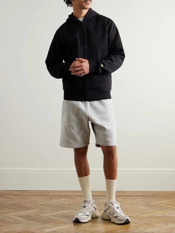 Chase Straight-Leg Logo-Embroidered Cotton-Blend Jersey Shorts - OU Chase Straight-Leg Logo-Embroidered Cotton-Blend Jersey Shorts - OU
