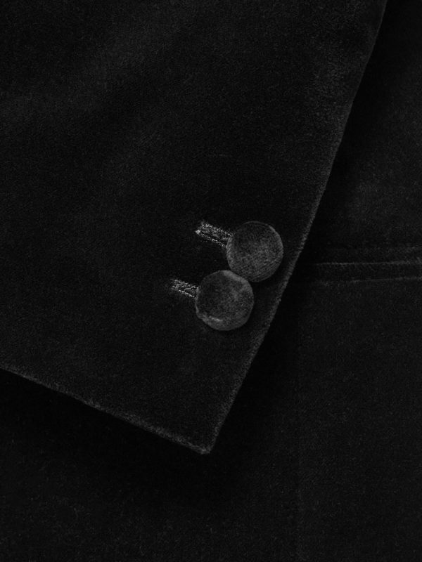 Slim-Fit Shawl-Collar Cotton-Velvet Tuxedo Jacket - CU Slim-Fit Shawl-Collar Cotton-Velvet Tuxedo Jacket - CU