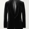 Slim-Fit Shawl-Collar Cotton-Velvet Tuxedo Jacket Slim-Fit Shawl-Collar Cotton-Velvet Tuxedo Jacket