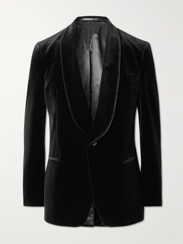 Slim-Fit Shawl-Collar Cotton-Velvet Tuxedo Jacket Slim-Fit Shawl-Collar Cotton-Velvet Tuxedo Jacket