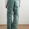 Double Knee Wide-Leg Organic Cotton-Canvas Carpenter Trousers - BK