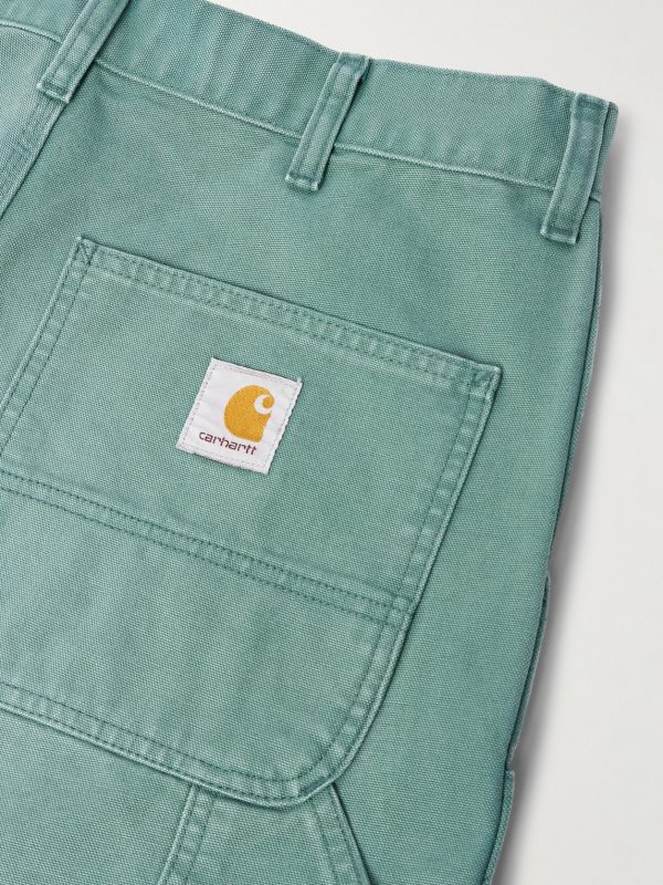 Double Knee Wide-Leg Organic Cotton-Canvas Carpenter Trousers - CU