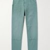 Double Knee Wide-Leg Organic Cotton-Canvas Carpenter Trousers