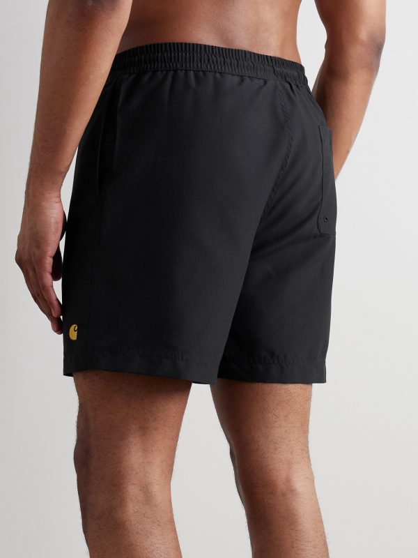 Chase Straight-Leg Mid-Length Logo-Embroidered Swim Shorts - BK Chase Straight-Leg Mid-Length Logo-Embroidered Swim Shorts - BK