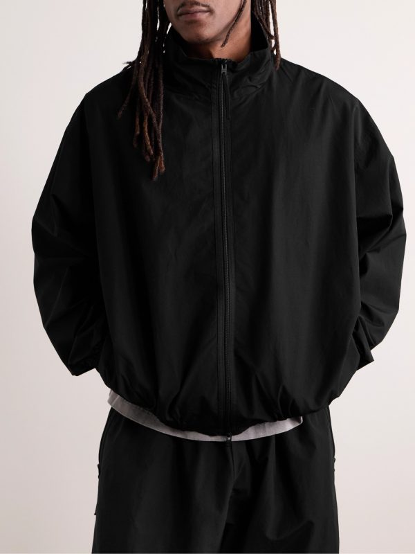 Olandios Logo-Embroidered Cotton and Nylon-Blend Bomber Jacket - FR Olandios Logo-Embroidered Cotton and Nylon-Blend Bomber Jacket - FR