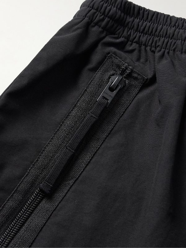 Wide-Leg Cotton and Nylon-Blend Trousers - E1 Wide-Leg Cotton and Nylon-Blend Trousers - E1