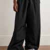 Wide-Leg Cotton and Nylon-Blend Trousers - FR Wide-Leg Cotton and Nylon-Blend Trousers - FR