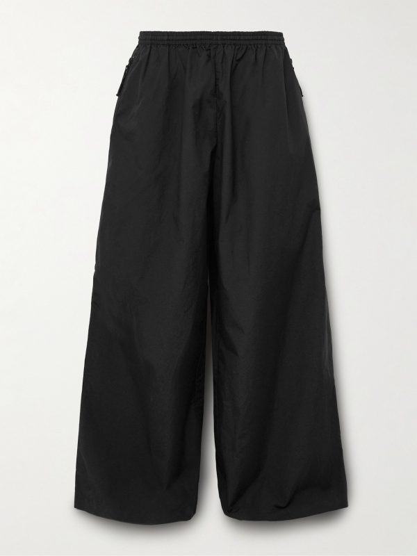 Wide-Leg Cotton and Nylon-Blend Trousers Wide-Leg Cotton and Nylon-Blend Trousers