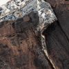 Wide-Leg Distressed Coated Jeans - E1