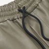 Straight-Leg Zip-Detailed Leather Drawstring Trousers - E1 Straight-Leg Zip-Detailed Leather Drawstring Trousers - E1