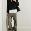 Straight-Leg Zip-Detailed Leather Drawstring Trousers - OU Straight-Leg Zip-Detailed Leather Drawstring Trousers - OU