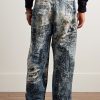 Wide-Leg Printed Jeans - BK