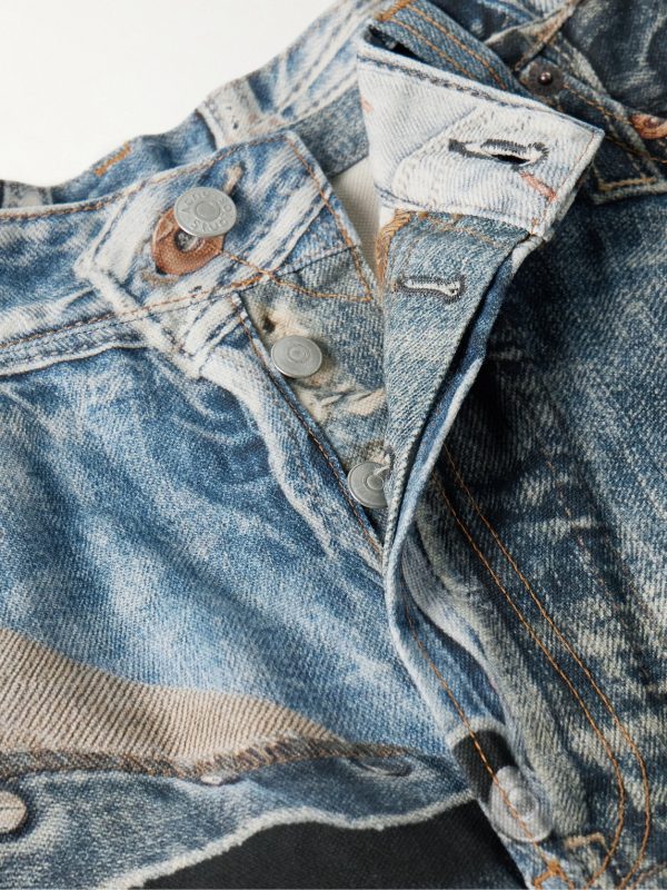 Wide-Leg Printed Jeans - CU
