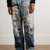 Wide-Leg Printed Jeans - FR