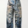 Wide-Leg Printed Jeans
