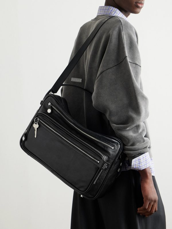 Camero Camera Medium Embellished Textured-Leather Tote Bag - OU Camero Camera Medium Embellished Textured-Leather Tote Bag - OU