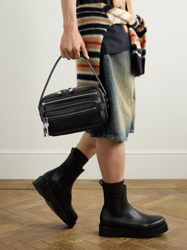Camero Small Textured-Leather Messenger Bag - OU
