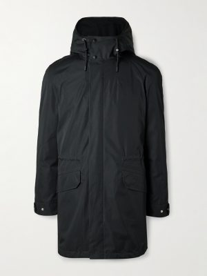 Cotton-Blend Twill Parka with Detachable Shearling Liner Cotton-Blend Twill Parka with Detachable Shearling Liner
