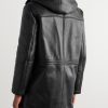 Shearling Hooded Coat - BK Shearling Hooded Coat - BK