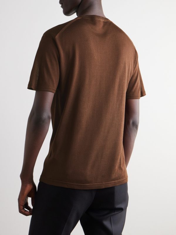 Silk-Blend T-Shirt - BK