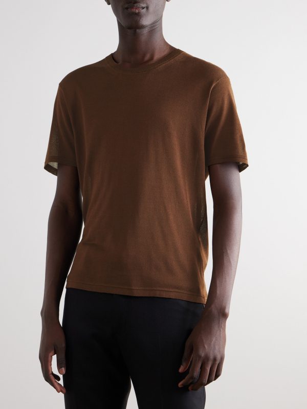 Silk-Blend T-Shirt - FR