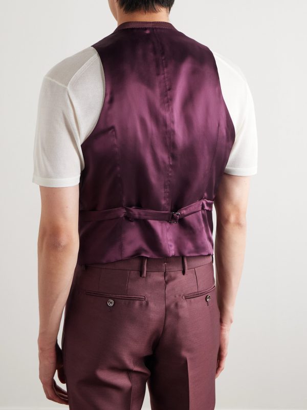 Dyllan Wool, Mohair and Silk-Blend Twill Waistcoat - BK