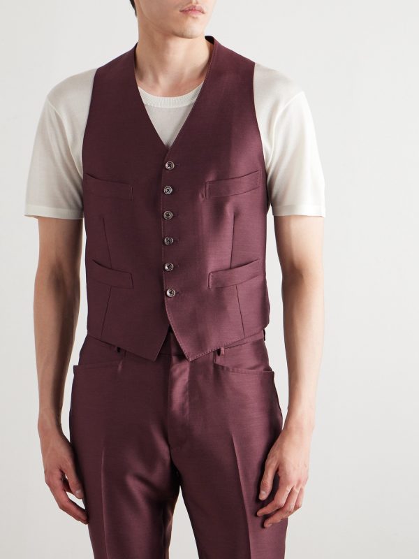 Dyllan Wool, Mohair and Silk-Blend Twill Waistcoat - FR