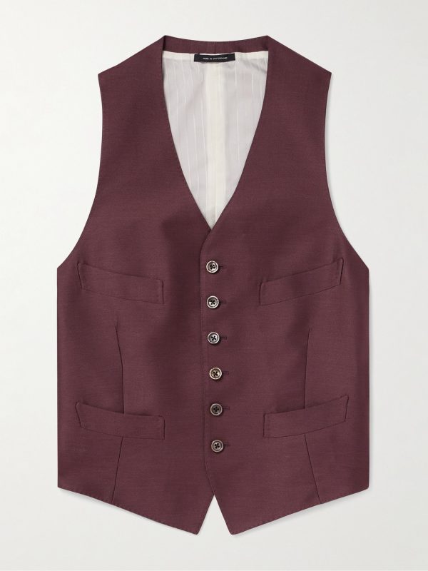 Dyllan Wool, Mohair and Silk-Blend Twill Waistcoat
