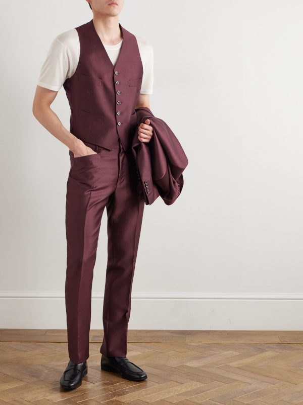 Dyllan Wool, Mohair and Silk-Blend Twill Waistcoat - OU