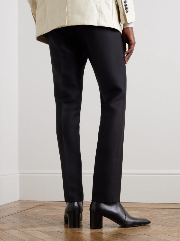 Dyllan Slim-Fit Tapered Wool-Blend Twill Trousers - BK