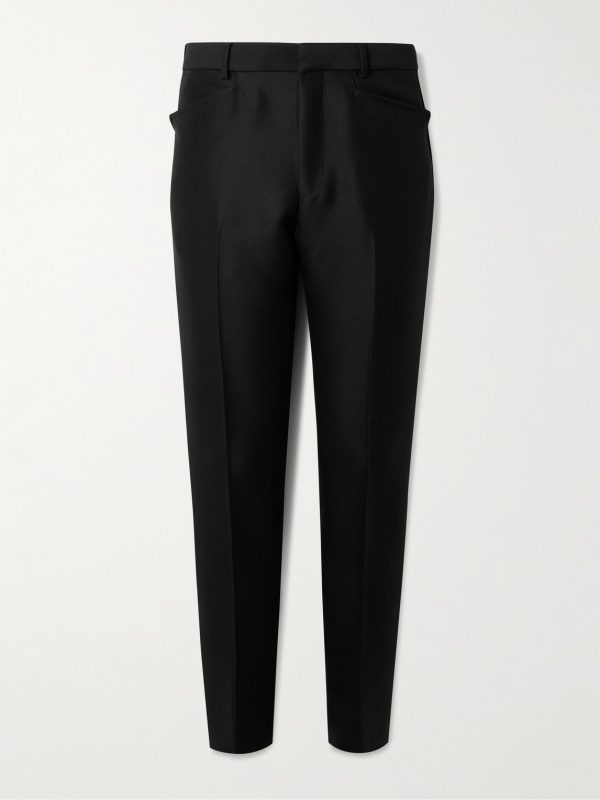 Dyllan Slim-Fit Tapered Wool-Blend Twill Trousers