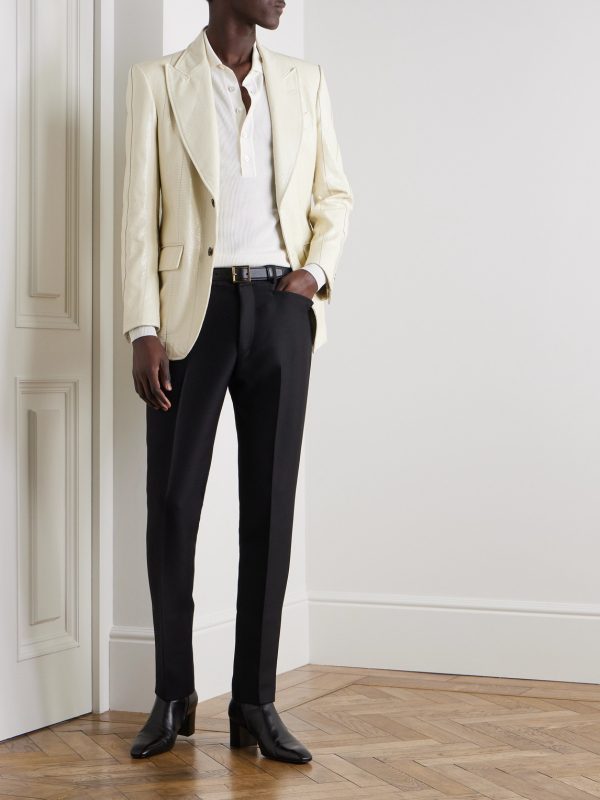 Dyllan Slim-Fit Tapered Wool-Blend Twill Trousers - OU