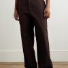 Wide-Leg Logo-Appliquéd Cotton-Canvas Trousers - FR