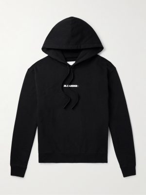 + Logo-Print Cotton-Jersey Hoodie