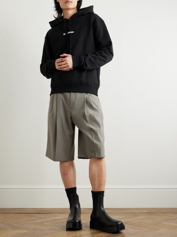 + Logo-Print Cotton-Jersey Hoodie - OU
