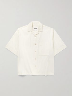 Convertible-Collar Cotton-Poplin Shirt Convertible-Collar Cotton-Poplin Shirt