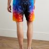 Straight-Leg Logo-Appliquéd Jacquard-Knit Cotton-Blend Terry Shorts - BK