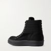 Vintage Suede-Trimmed Canvas High-Top Sneakers - BK Vintage Suede-Trimmed Canvas High-Top Sneakers - BK