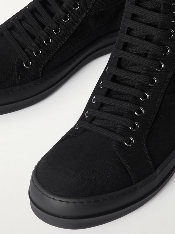 Vintage Suede-Trimmed Canvas High-Top Sneakers - CU Vintage Suede-Trimmed Canvas High-Top Sneakers - CU