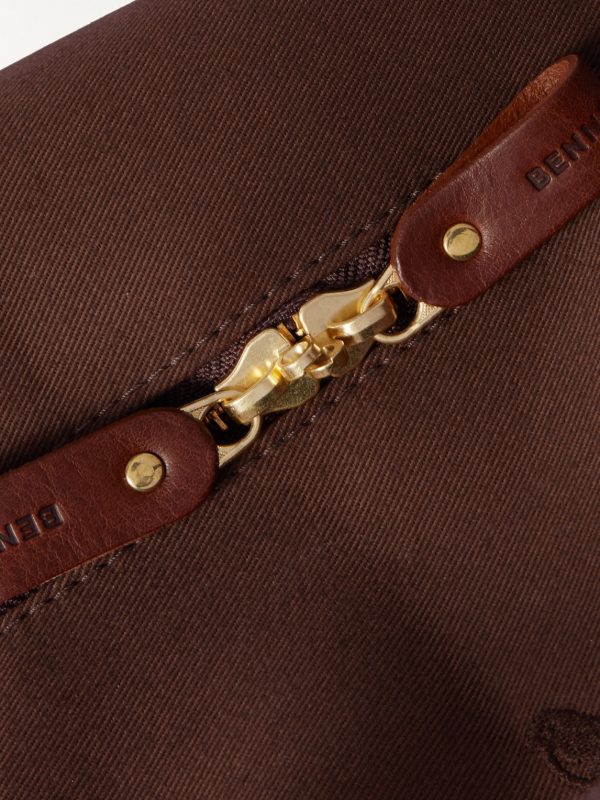 Weekender Leather-Trimmed Cotton-Canvas Holdall - CU Weekender Leather-Trimmed Cotton-Canvas Holdall - CU