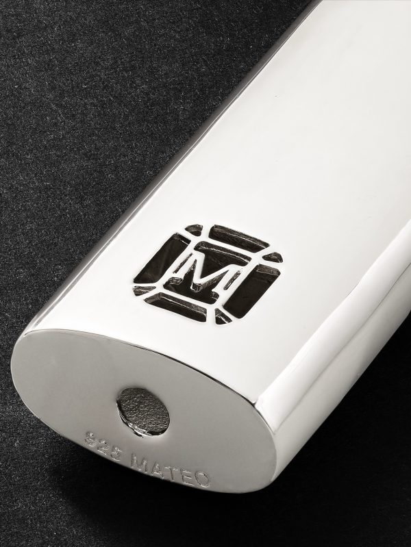 Logo-Cutout Sterling Silver Lighter Holder - CU