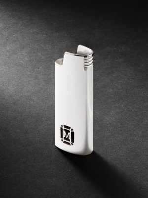 Logo-Cutout Sterling Silver Lighter Holder Logo-Cutout Sterling Silver Lighter Holder
