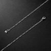 Lighter Holder Logo-Cutout Rhodium-Plated Pendant Necklace - BK