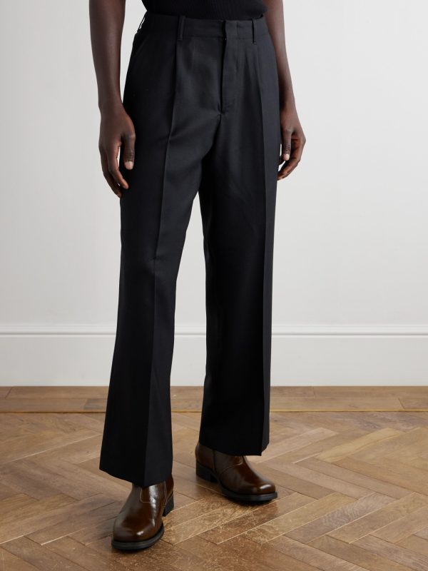 Borrowed Straight-Leg Pleated Wool Trousers - FR Borrowed Straight-Leg Pleated Wool Trousers - FR
